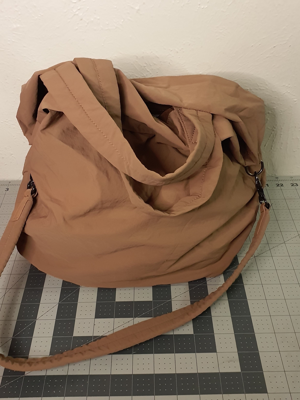 Casual Convertible Tote Bag in Tan